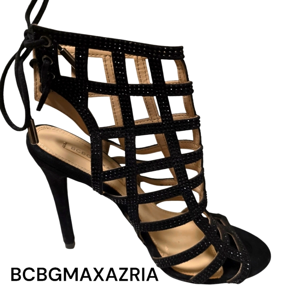 BCBGMAXAZRIA CAGE STRAPPY HEEL